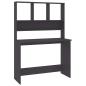 Preview: Schreibtisch mit Regalen Grau 110x45x157 cm Holzwerkstoff