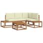 Preview: 5 stk. Outdoor-Sofagarnitur Massives Akazienholz und Polyester