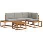 Preview: 5 stk. Outdoor-Sofagarnitur Massives Akazienholz und Polyester