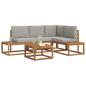 Preview: 5 stk. Outdoor-Sofagarnitur Massives Akazienholz und Polyester