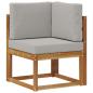 Preview: 5 stk. Outdoor-Sofagarnitur Massives Akazienholz und Polyester