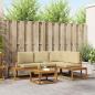 Preview: ARDEBO.de - 5 stk. Outdoor-Sofagarnitur Massives Akazienholz und Polyester