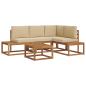 Preview: 5 stk. Outdoor-Sofagarnitur Massives Akazienholz und Polyester