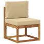 Preview: 5 stk. Outdoor-Sofagarnitur Massives Akazienholz und Polyester