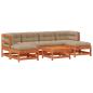 Preview: Garten-Lounge-Set 7 stk. Wachsbraun Massives Kiefernholz