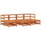 Preview: Garten-Lounge-Set 7 stk. Wachsbraun Massives Kiefernholz