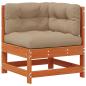 Preview: Garten-Lounge-Set 7 stk. Wachsbraun Massives Kiefernholz