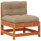 Preview: Garten-Lounge-Set 7 stk. Wachsbraun Massives Kiefernholz