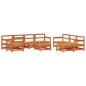 Preview: Garten-Lounge-Set 10 stk. Wachsbraun Massives Kiefernholz