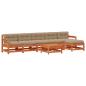 Preview: Garten-Lounge-Set 7 stk. Wachsbraun Massives Kiefernholz
