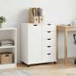 Preview: ARDEBO.de - Rollschrank 63,5 x 39 x 79 cm Massivholz Kiefer Weiß