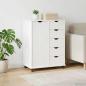 Preview: Rollschrank 63,5 x 39 x 79 cm Massivholz Kiefer Weiß