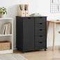 Preview: Rollschrank 63,5 x 39 x 79 cm Massivholz Kiefer Grau