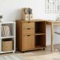 Preview: ARDEBO.de - Rollschrank 63,5 x 39 x 65,5 cm Massivholz Kiefer Honigbraun
