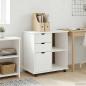 Preview: ARDEBO.de - Rollschrank 63,5 x 39 x 65,5 cm Massivholz Kiefer Weiß