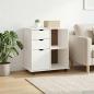 Preview: Rollschrank 63,5 x 39 x 65,5 cm Massivholz Kiefer Weiß