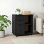 Preview: ARDEBO.de - Rollschrank 63,5 x 39 x 65,5 cm Massivholz Kiefer Schwarz