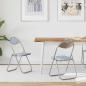 Preview: ARDEBO.de - Klappstuhl 2 Stk. Kunstleder Grau 48 x 43,5 x 81 cm