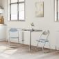 Preview: Klappstuhl 2 Stk. Kunstleder Grau 48 x 43,5 x 81 cm