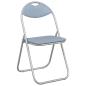 Preview: Klappstuhl 8 Stk. Kunstleder Grau 48 x 43,5 x 81 cm