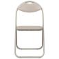 Preview: Klappstuhl 8 stk. Kunstleder Sand 48 x 43,5 x 81 cm