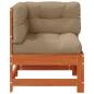 Preview: Gartenecksofa Massives Kiefernholz Wachsbraun