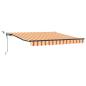 Preview: Ausziehbare Markise Gelb und Orange 350 x 250 cm Polyester