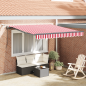 Preview: Markisenstoff mit Rot und Weiß 350 x 250 cm Polyester