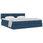Preview: Aufbewahrungsbett mit Matratze Blau 200 x 200 cm Samt