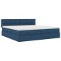 Preview: Aufbewahrungsbett mit Matratze Blau 200 x 200 cm Samt