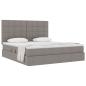 Preview: Aufbewahrungsbett mit Matratze Taupe 160 x 200 cm Stoff