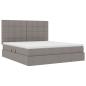 Preview: Aufbewahrungsbett mit Matratze Taupe 160 x 200 cm Stoff