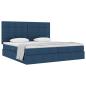 Preview: Aufbewahrungsbett mit Matratze Blau 200 x 200 cm Stoff