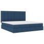 Preview: Aufbewahrungsbett mit Matratze Blau 200 x 200 cm Stoff