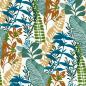 Preview: Noordwand Tapete Good Vibes Big Leaves Blau und Grün
