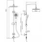 Preview: RIDDER Regendusche-Set mit Massage-Duschkopf Bahamas Chrom 91440