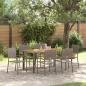 Preview: ARDEBO.de - Garten Essgruppe 7 stk. Grau Poly-Rattan