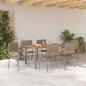 Preview: Garten Essgruppe 7 stk. Grau Poly-Rattan