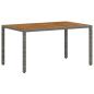 Preview: Garten Essgruppe 5 stk. Grau und Braun Poly-Rattan