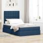Preview: ARDEBO.de - LED-Speicherbett mit Matratze Blau 120 x 190 cm Stoff