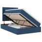Preview: LED-Speicherbett mit Matratze Blau 120 x 190 cm Stoff