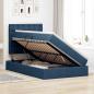 Preview: LED-Speicherbett mit Matratze Blau 120 x 190 cm Stoff