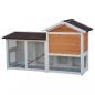 Preview: @Pet Kaninchenstall Queensland Weiß und Braun 147x53x85 cm