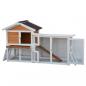 Preview: @Pet Kaninchenstall Queensland Weiß und Braun 147x53x85 cm