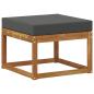 Preview: Outdoor-Fußhocker Massivholz Akazie Natur
