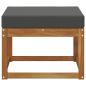 Preview: Outdoor-Fußhocker Massivholz Akazie Natur