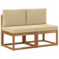 Preview: 2 Stück Outdoor Mittelsofa Massivholz Akazie Natur