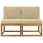 Preview: 2 Stück Outdoor Mittelsofa Massivholz Akazie Natur
