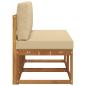 Preview: 2 Stück Outdoor Mittelsofa Massivholz Akazie Natur