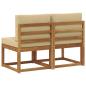 Preview: 2 Stück Outdoor Mittelsofa Massivholz Akazie Natur